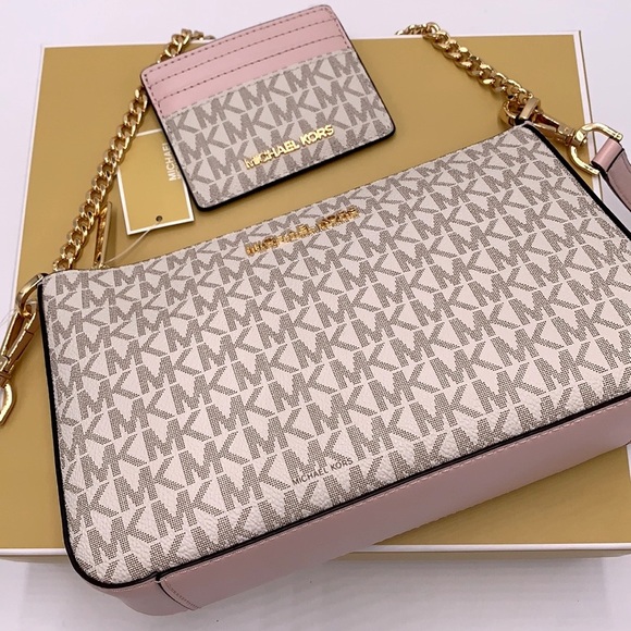 MICHAEL KORS GIFTABLE SHOULDER BAG & CARD HOLDER BOXED SET POWDER BLUSH … - Picture 5 of 16